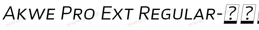 Akwe Pro Ext Regular字体转换